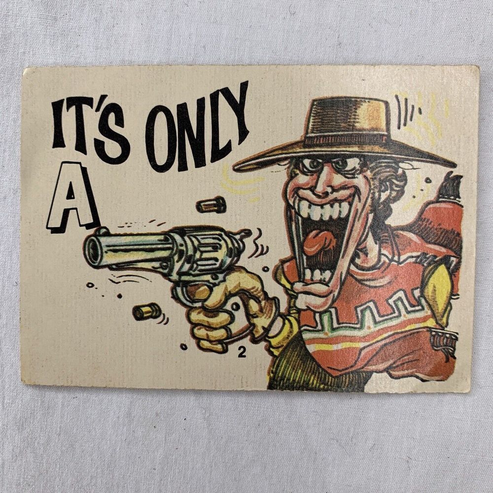 1970 Donruss Fiends and Machines IT'S ONLY A #2 Card Sticker Vintage Rare HTF